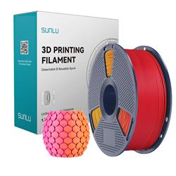 Sunlu 1.75mm, 1kg/spool, PLA Matte Dual Color Red Yellow