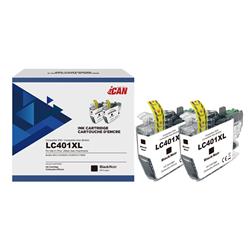 iCAN Cartouche d'encre noire compatible Brother LC 401 XL