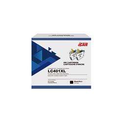 iCAN Cartouche d'encre noire compatible Brother LC 401 XL