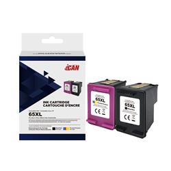 iCan Compatible HP 65XL Black and Tri-color Ink Cartridge