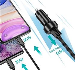 Choetech 60W Dual Ports Car Charger