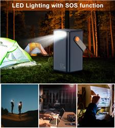 50000mAh PD 65W Portable Power Station with Built-in Flashlight