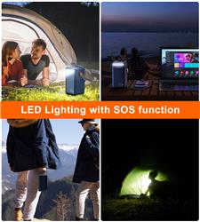 50000mAh PD 65W Portable Power Station with Built-in Flashlight