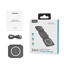 Choetech 3-in-1 15W Magnetic Foldable Wireless Charger