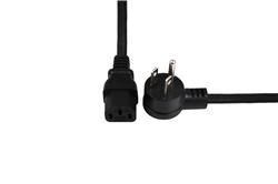 iCAN 45 Degree Angled External Computer Power Cable, Cord 18AWG, 6FT, Black