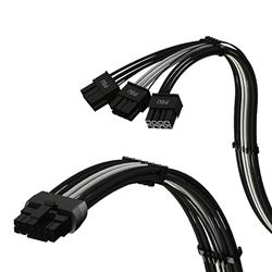 iCAN AVA PCIE 5.0 Molded & Soldered 16Pin (12+4) to 3x8Pin,16AWG Sleeved, Compatible With RTX40 & RTX30 FE GPUs, Designed for C