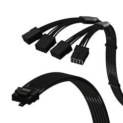iCAN AVA 4-in-1 12VHPWR PCIE 5.0 Power Adapters, 600W 16AWG, For All PSUs, UL-Rated, Sleeved Jacket, 4 Pcs Kit for RTX4000 G...
