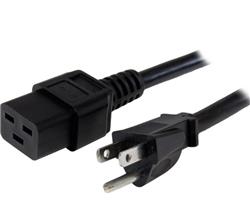 iCAN Computer Power Cord NEMA 5-15P to C19, 14 AWG, 6 ft