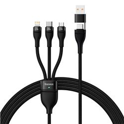 Baseus Two-for-three Charging Cable U+C to M+L+C 100W