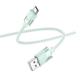 Hoco "U132 Beijing" charging data cable USB Type-C, 1.2m (4ft), Green