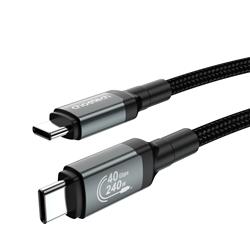 Câble Choetech USB4 Type-C Mâle vers Type-C Mâle, 240W, 4 pieds