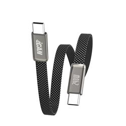 iCAN USB 2.0 Ultra-thin Type-C Male to Male Flat Cable, 240W, 3ft