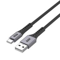 iCAN Câble USB 2.0 mâle Type-A vers mâle Type-C, 15W, 3 pieds