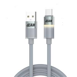 Câble iCAN LED Chaud USB 2.0 Type-A Mâle vers Type-C Mâle, 3A, 3 pieds