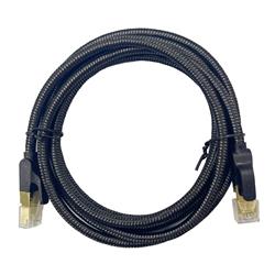 iCAN CAT8 Braided Ethernet Cable, 40Gbps 2000Mhz, S/FTP 26AWG, 7FT(Open Box)