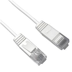 iCAN CAT6 Slim Ethernet Cable, 1000Mbps, Pure Bare Copper, 1FT, White