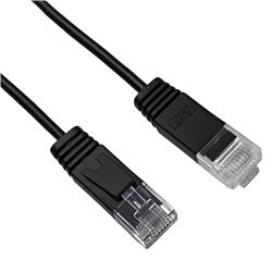 Câble Ethernet fin iCAN CAT6, 1 000 Mbps, cuivre nu pur, 91 cm, noir