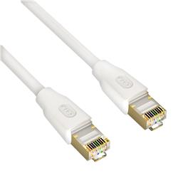 iCAN CAT8 Premium Ethernet Cable, S/FTP, 40Gbps 2000MHz,  100FT, White
