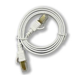 iCAN CAT7 Shielded Flat Ethernet Cable, 10Gbps, STP, 3FT, White