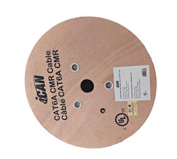 iCAN CAT6A Ethernet Cable, 23AWG Solid Bare Copper, Unshielded Twisted Pair, CMR Riser Rated, CUL Listed, 500Mhz 10Gbps Network