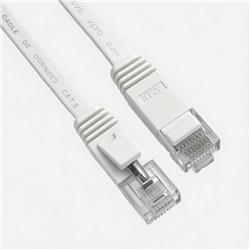 Câble Ethernet Gigabit plat iCAN CAT6, 1 000 Mbps, 32 AWG, 7,6 m, blanc