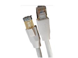 iCAN CAT7 Shielded Flat Ethernet Cable, 10Gbps, STP, 75FT, White