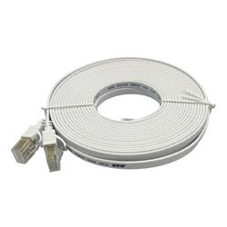 iCAN CAT7 Shielded Flat Ethernet Cable, 10Gbps, STP, 35FT, White