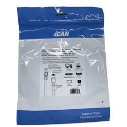 iCAN CAT7 Shielded Flat Ethernet Cable, 10Gbps, STP, 25FT, Black