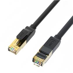 Câble Ethernet iCAN CAT7, 10 Gbit/s 600 MHz, SSTP, plaqué or, 15 m, noir