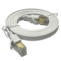 iCAN CAT8 Flat Shielded Ethernet Cable, 40Gbps, STP, 5FT, White