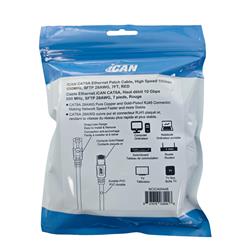 iCAN CAT6A Ethernet Patch Cable,10Gbps, 7FT, Red