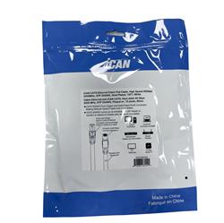 iCAN CAT8 Flat Shielded Ethernet Cable, 40Gbps, STP, 15FT, White