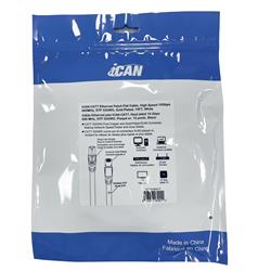 iCAN CAT7 Shielded Flat Ethernet Cable, 10Gbps, STP, 15FT, White(Open Box)