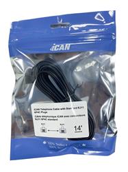 6-Position 4-Contacts Reverse-wired, 14FT,26AWG