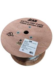 iCAN CAT6A Communications Plenum Cable (CMP), 23AWG 1000FT, Grey