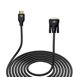 Câble HDMI vers VGA iCAN, mâle vers mâle, plaqué or, 1,8 m, noir