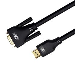 Câble HDMI vers VGA iCAN, mâle vers mâle, plaqué or, 3 m, noir