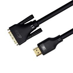 Câble iCAN HDMI vers DVI (DVI-D) double liaison, mâle vers mâle, 1,8 m