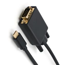 iCAN USB Type C to VGA Cable, 6ft, Black