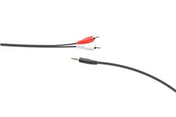 iCAN PREMIUM 3.5mm Stereo Male to 2RCA Male Cable, Gold Plated, 6FT