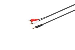 iCAN PREMIUM 3.5mm Stereo Male to 2RCA Male Cable, Gold Plated, 6FT