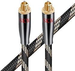 SKW Optical Digital Audio Cable Home Theater Fiber Optic Toslink Male to Male Gold Plated Optical Cables (S/PDIF) - Metal Conne