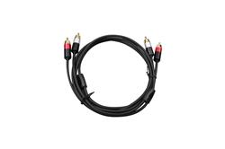 iCAN 2xRCA Audio Cable, Gold Plated, Black, 6FT(Open Box)