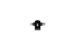 Adaptateur iCAN USB 2.0 Type-C Mâle+Lightning Mâle vers Type-A Femelle(Open Box)