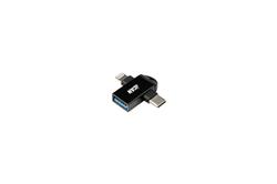 Adaptateur iCAN USB 2.0 Type-C Mâle+Lightning Mâle vers Type-A Femelle(Open Box)