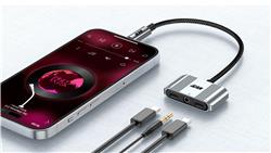 Adaptateur iCAN Type-C Mâle vers 2xAudio (Type-C+3.5mm) avec PD 60W(Open Box)