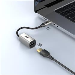iCAN USB Type-C Male to HDMI Female 4K@60Hz Adapter, Titanium Gold