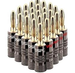 iCAN Speaker Banana Plugs,Gold Plated, 4pcs