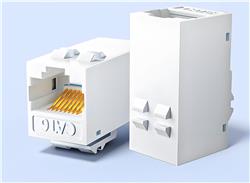 iCAN CAT6 In-line Coupler Keystone, white, 1pack
