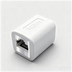 iCAN Cat6A Coupler, Tool-Free Ethernet Coupler, Support PoE, 1000 Mbps, 500 MHz, White